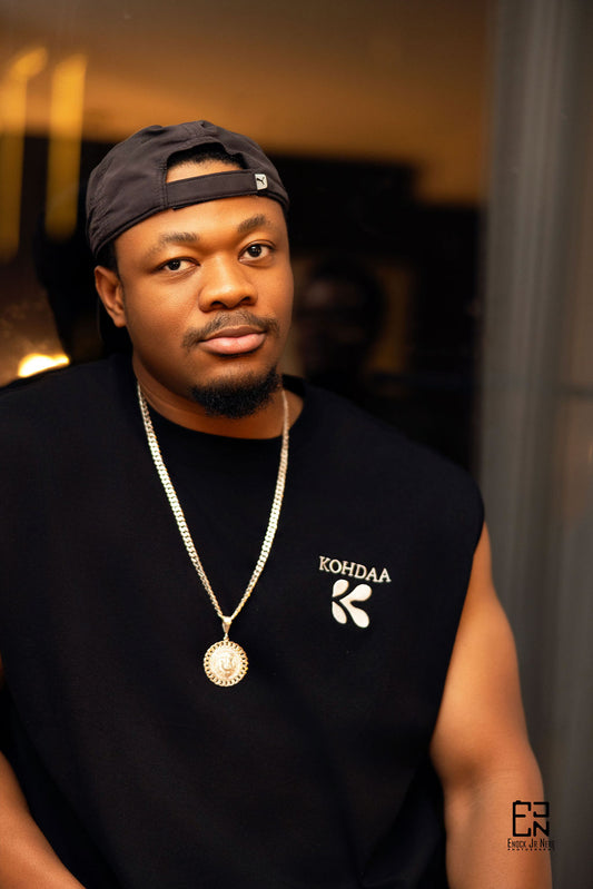 Kohdaa Script Identity Sleeveless Premium Cotton T-Shirt (260 GSM)