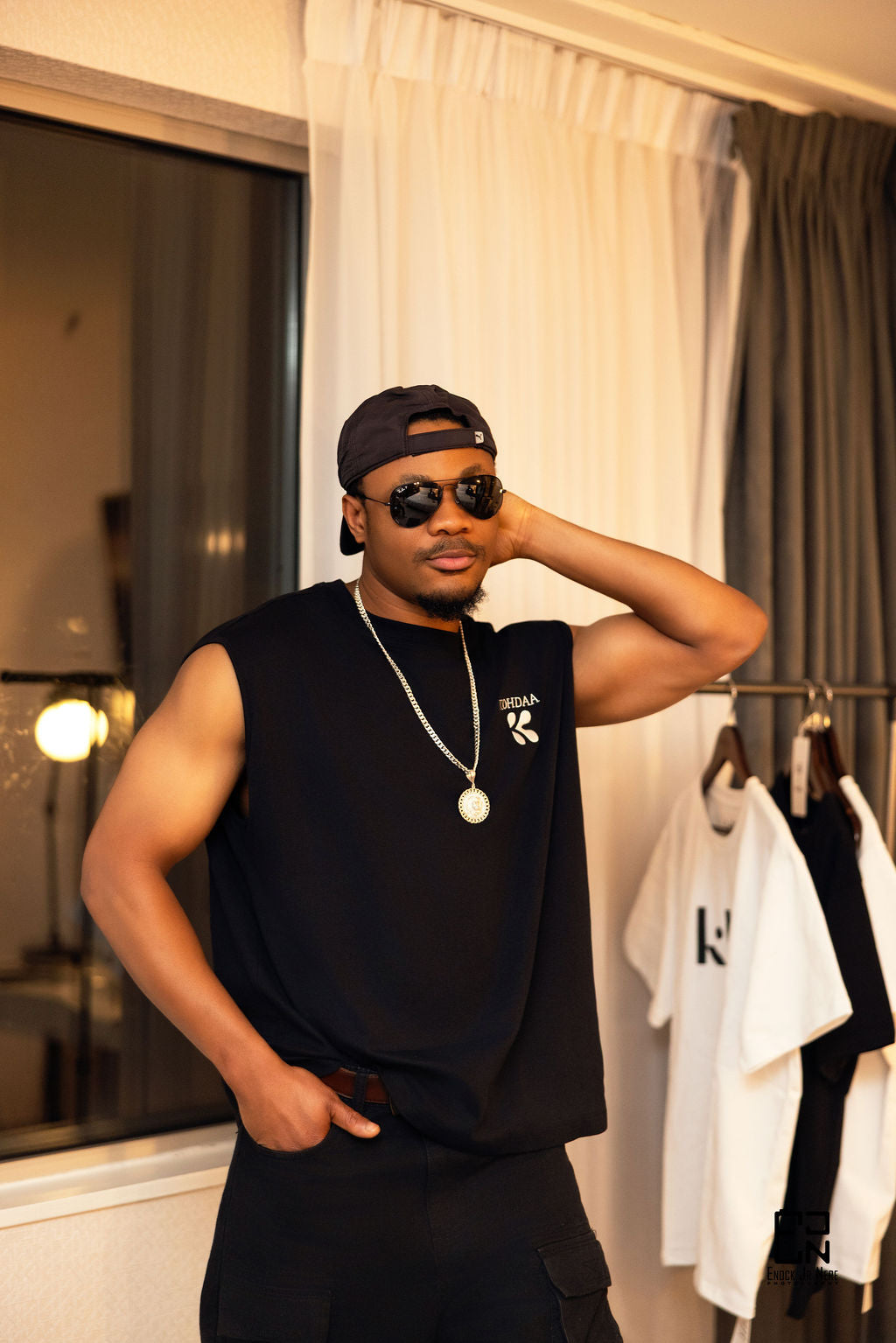 Kohdaa Script Identity Sleeveless Premium Cotton T-Shirt (260 GSM)